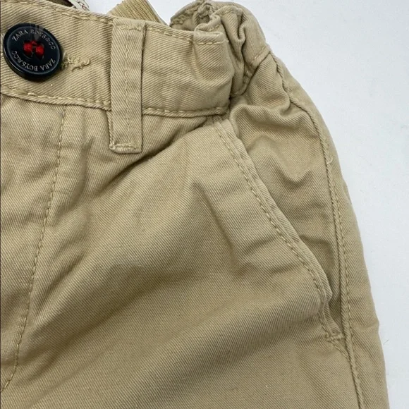 Zara Boys Kids Tan Pants zipper and pockets size 3/4 adjustable waist - Picture 4 of 11